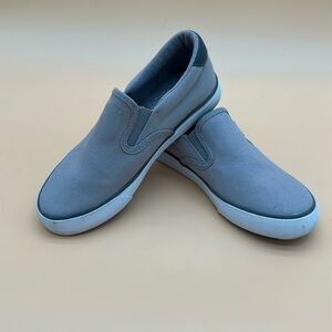 Lugz Clipper GPCLIPRC-0435 Boys Gray Canvas Slip On Sneakers Shoes Size 2
